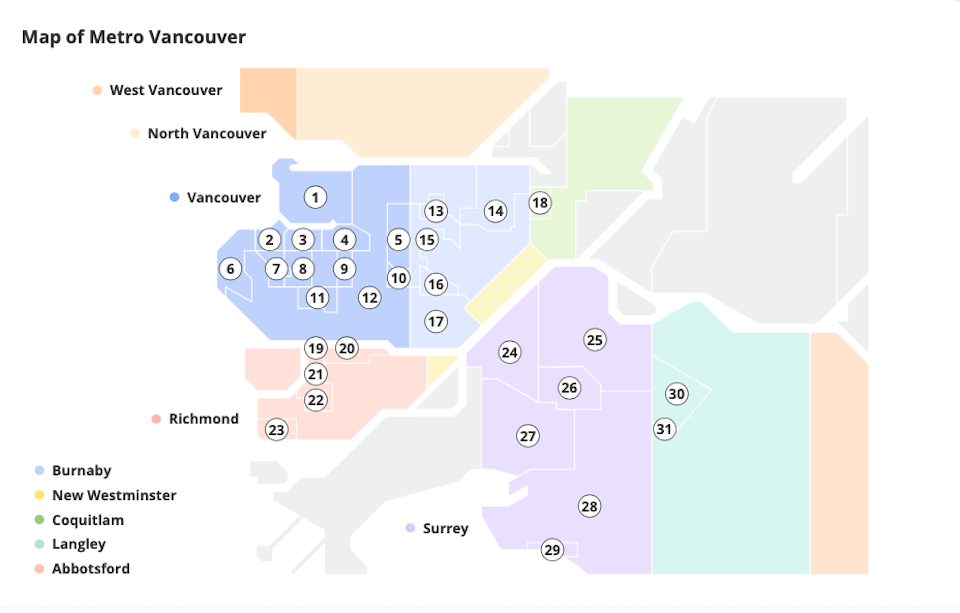 Waar zijn de goedkoopste plekken om te huren in Metro Vancouver?