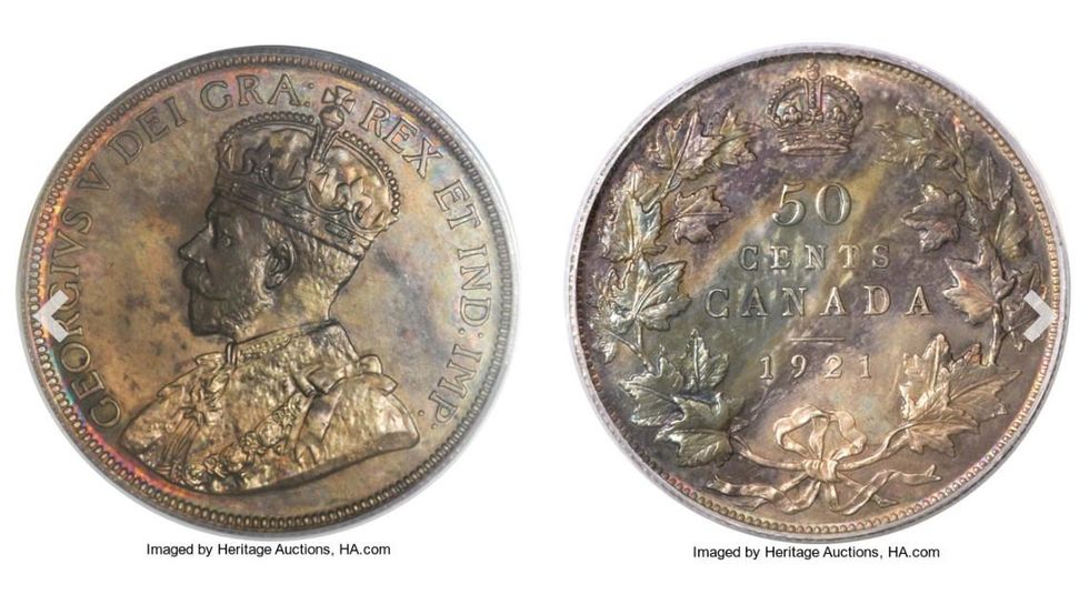 1921 Koning George V halve dollar